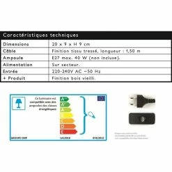 Le moins cher 🔥 Paris prix Lampe à Poser Design en Bois "Coffi II" 20cm Naturel 🤩 -Optonica Soldes 3664944048442 6