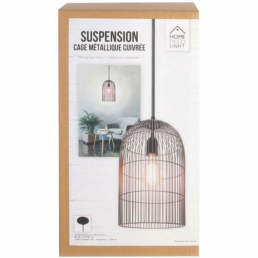 Sortie 👏 The Home Deco Light Suspension cage filaire 38 cm 😍 6 Sortie 👏 The Home Deco Light Suspension cage filaire 38 cm 😍 – Image 6