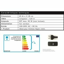 Grosses soldes 🧨 The Home Deco Light Lampe boule filaire à poser 26 cm ⌛ -Optonica Soldes 3664944048732 3