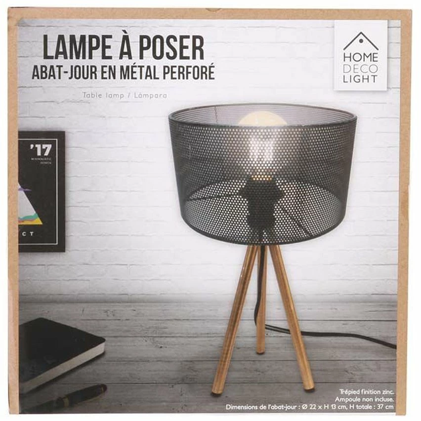 Nouveau đ The Home Deco Light Lampe Ă poser en mĂ©tal perforĂ© sur trĂ©pied 22 x 38.5 cm đ 2 Nouveau đ The Home Deco Light Lampe Ă poser en mĂ©tal perforĂ© sur trĂ©pied 22 x 38.5 cm đ â Image 2