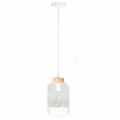 Coupon ✨ The Home Deco Light Lampe Suspension "Cloche Grille" 25cm Noir ⌛