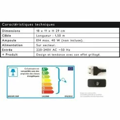 Offres ❤️ Paris prix Lampe à Poser Bois & Métal "Cadre" 29cm Blanc & Naturel 💯 -Optonica Soldes 3664944048923 6