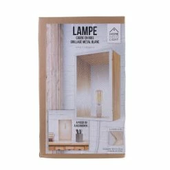 Offres ❤️ Paris prix Lampe à Poser Bois & Métal "Cadre" 29cm Blanc & Naturel 💯 -Optonica Soldes 3664944048923 7