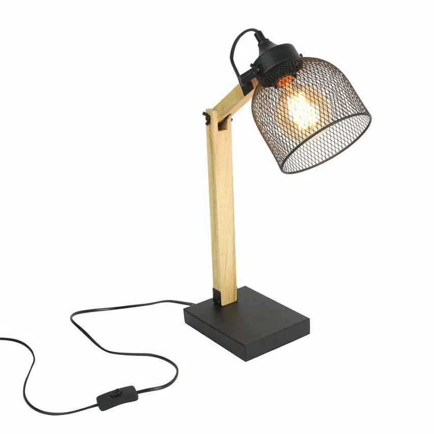 Offres 😉 The Home Deco Light Lampe de Bureau Articulée "Grille" 38cm Naturel & Noir 🤩 7 Offres 😉 The Home Deco Light Lampe de Bureau Articulée "Grille" 38cm Naturel & Noir 🤩 – Image 7