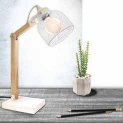 Offres 😉 The Home Deco Light Lampe de Bureau Articulée "Grille" 38cm Naturel & Noir 🤩 14 Offres 😉 The Home Deco Light Lampe de Bureau Articulée "Grille" 38cm Naturel & Noir 🤩 -Optonica Soldes 3664944048947 5