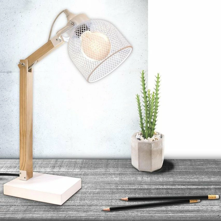 Offres 😉 The Home Deco Light Lampe de Bureau Articulée "Grille" 38cm Naturel & Noir 🤩 5 Offres 😉 The Home Deco Light Lampe de Bureau Articulée "Grille" 38cm Naturel & Noir 🤩 – Image 5