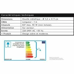 Tout neuf 😍 Paris prix Lampe Suspension Déco "Vintage" 9cm Argent 😉 -Optonica Soldes 3664944048985 4