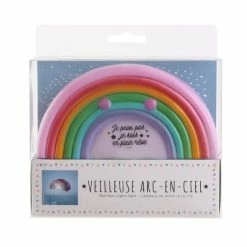 Meilleure affaire 🧨 Paris prix Veilleuse Enfant à Poser "Arc En Ciel" 14cm Multicolore ❤️ -Optonica Soldes 3664944049463 3