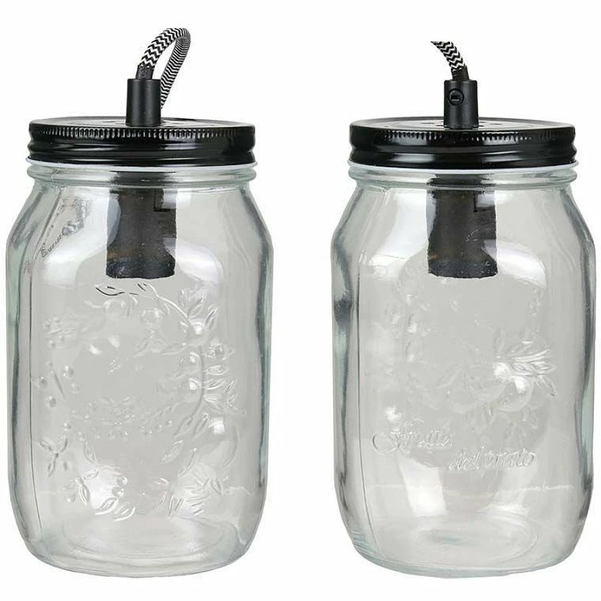 De gros đ The Home Deco Light Suspension lumineuse mason jar en verre đ„ 2 De gros đ The Home Deco Light Suspension lumineuse mason jar en verre đ„ â Image 2