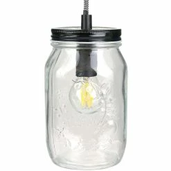 De gros đ The Home Deco Light Suspension lumineuse mason jar en verre đ„ 6 De gros đ The Home Deco Light Suspension lumineuse mason jar en verre đ„ -Optonica Soldes 3664944062615 3