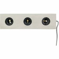 Remise 🤩 The Home Deco Light Lampe à poser rectangulaire finition ciment pour 3 ampoules 27 x 7.5 x 9 cm 🛒 -Optonica Soldes 3664944066453 3