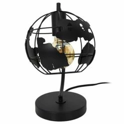 Meilleure vente 🔥 Paris prix Lampe À Poser En Métal "globe" 26cm Noir 🧨