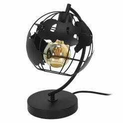 Meilleure vente 🔥 Paris prix Lampe À Poser En Métal "globe" 26cm Noir 🧨 -Optonica Soldes 3664944333807 3