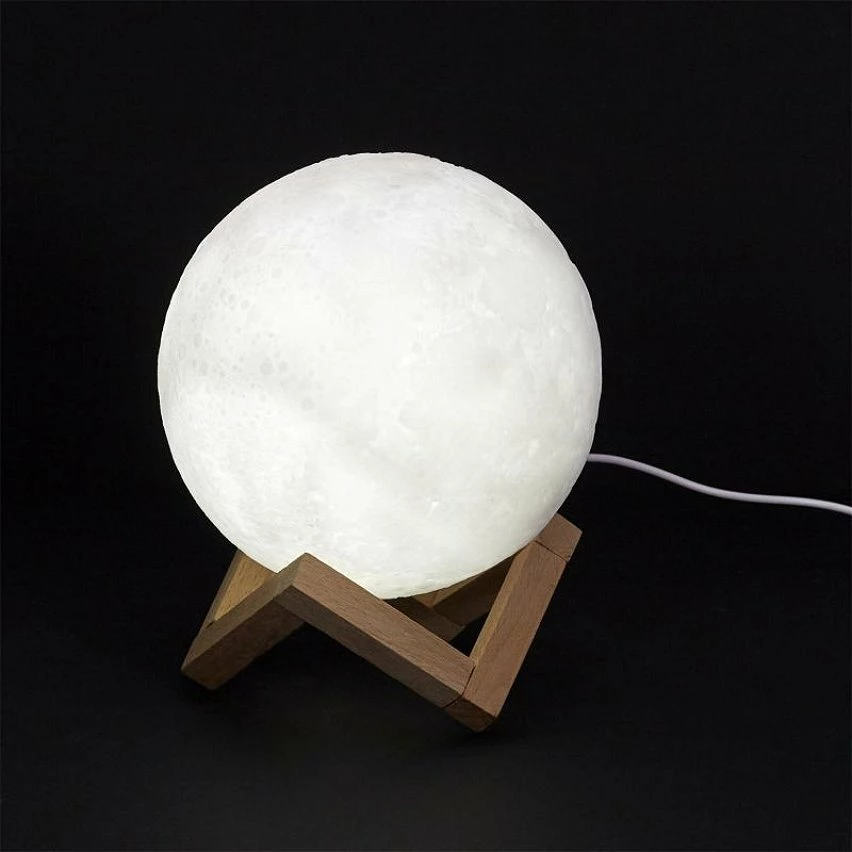 Le moins cher đ La Chaise Longue Lampe tactile lune rechargeable â 4 Le moins cher đ La Chaise Longue Lampe tactile lune rechargeable â â Image 4
