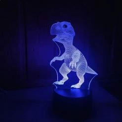 Tout neuf ✔️ Totalcadeau Veilleuse dinausaure T-rex effet 3D lampe changement de couleur 🔔 -Optonica Soldes 3664996338751 3