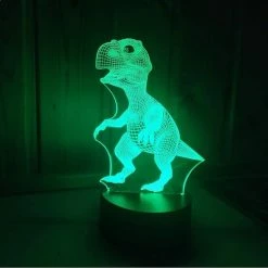 Tout neuf ✔️ Totalcadeau Veilleuse dinausaure T-rex effet 3D lampe changement de couleur 🔔 -Optonica Soldes 3664996338751 5