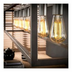Meilleure vente 👏 Lampea Suspension industrielle en métal argenté 7 lampes Sylvia 🌟 -Optonica Soldes 3665367160834 4