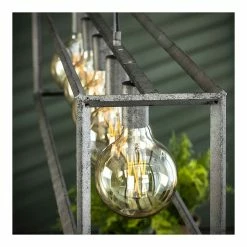 Meilleure affaire 🔔 Lampea Suspension industrielle en métal argenté 5 lampes Baptiste 😀 -Optonica Soldes 3665367160926 4
