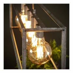 Meilleure affaire 🔔 Lampea Suspension industrielle en métal argenté 5 lampes Baptiste 😀 -Optonica Soldes 3665367160926 5