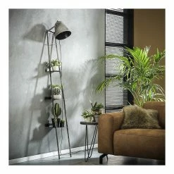 Coupon 🔔 Lampea Lampe-étagère industrielle en métal gris Charlie 🎉 -Optonica Soldes 3665367163132 3