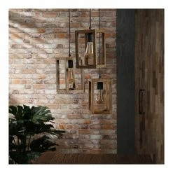 Meilleur prix 🔥 Lampea Suspension contemporaine en bois de manguier 3 lampes étagées Rudy 🛒 -Optonica Soldes 3665367163293 4