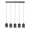 Bon marché 😉 Lampea Suspension industrielle 5 lampes en métal gris Ø 17 cm James 🌟