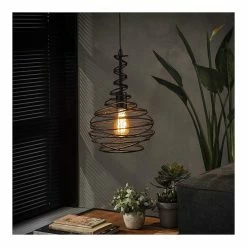 Coupon 👍 Lampea Suspension industrielle en métal noir Ø 25 cm Harrisson 🤩 -Optonica Soldes 3665367163521 3