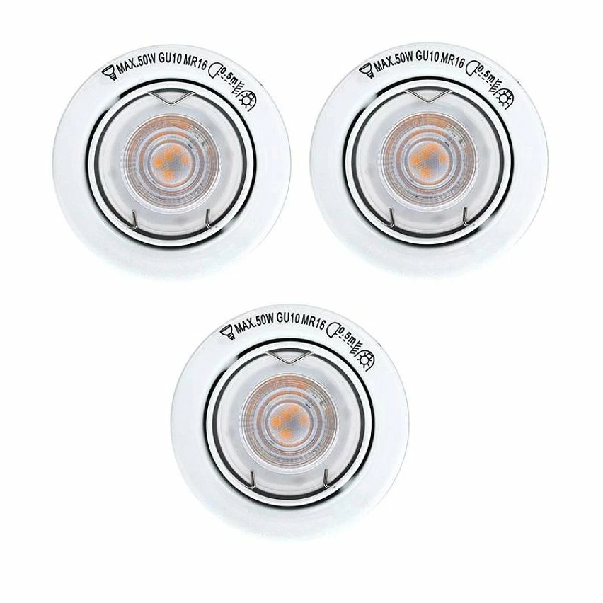 Top 10 🥰 Paris prix Lot de 3 Spots Encastrés "Orientable" 9cm Blanc ⌛ 1 Top 10 🥰 Paris prix Lot de 3 Spots Encastrés "Orientable" 9cm Blanc ⌛