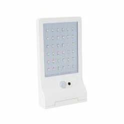 Meilleur prix 🔥 Lampe LED Solaire ASLO 3W 370 Lumens LI ION 6000K Applique Blanc exterieure avec detecteur de mouvement ✔️