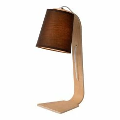 Le moins cher 🎉 Lampea Lampe de table contemporaine en bois et tissu Christalline 🧨 -Optonica Soldes 3701171201148 2