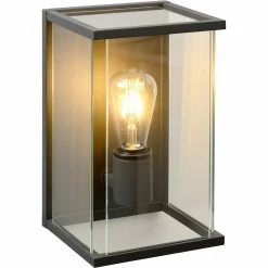 Remise ✔️ Lampea Applique vintage d'extérieur en aluminium noir H30 cm Jaïre 🥰