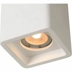 Budget 😀 Lampea Plafonnier classique carré blanc Phyllis 🔔 -Optonica Soldes 3701171214841 3