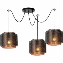 Promo đ Lampea Suspension salon industriel 3 lampes Ă 25 cm June đ