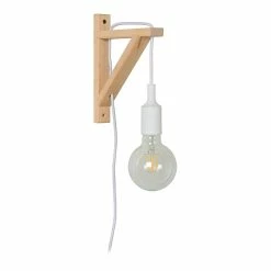 Bon marché ❤️ Lampea Applique murale en bois contemporaine 1xE27 Perla 🔥