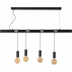 Sortie âš Lampea Suspension industrielle 4 lampes Ewan đ