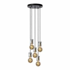 Meilleure affaire 🥰 Lampea Suspension industrielle 5 lampes Indie ✨