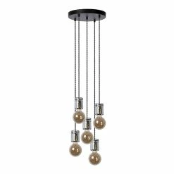 Meilleure affaire 🥰 Lampea Suspension industrielle 5 lampes Indie ✨ -Optonica Soldes 3701171269087 3