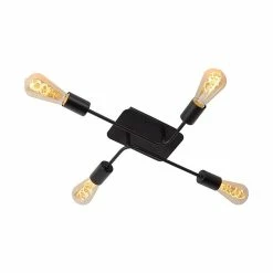Budget 🤩 Lampea Plafonnier industriel 4xE27 Lessie 🎁 -Optonica Soldes 3701171269346 5