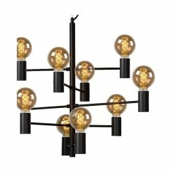 Coupon ✨ Lampea Suspension industrielle 10xE27 en métal Sloan 🧨 -Optonica Soldes 3701171269667 4