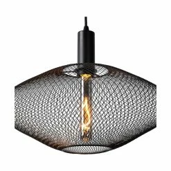 Meilleure affaire 😉 Lampea Suspension industrielle ronde 45 cm 1xE27 Meshiva 🛒 -Optonica Soldes 3701171269704 5