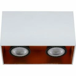 Le moins cher 🛒 Lampea Spot plafond moderne 2 lampes Biddi 🌟 -Optonica Soldes 3701171270083 3