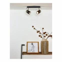 De gros ⭐ Lampea Spot plafond moderne LED dimmable 2 lampes Nert 👏 -Optonica Soldes 3701171270663 5