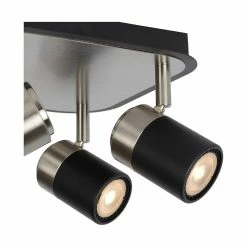 Coupon 🧨 Lampea Spot plafond moderne LED dimmable 4 lampes Nert 👍 -Optonica Soldes 3701171270700 3