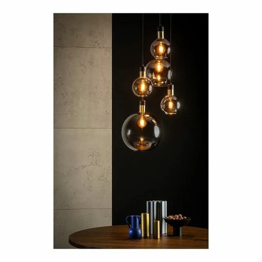 Nouveau 💯 Lampea Suspension sphérique 5 lampes en verre fumé Lius 🔔 -Optonica Soldes 3701171271936 1
