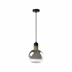 Vente flash đ Lampea Suspension en verre fumĂ© Ă 20 cm Lius đ