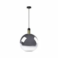 Coupon ⌛ Lampea Suspension en verre fumé Ø 40 cm Lius 👏