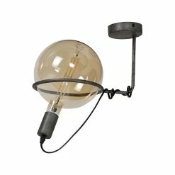 Meilleur prix 😀 Lampea Plafonnier industriel en métal gris Calvin 😍 -Optonica Soldes 3701171290586 6