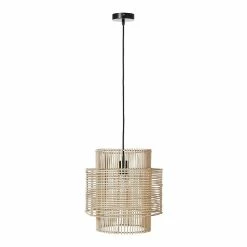 Grosses soldes đ Vivabita Suspension design en rotin naturel pour salon 35 cm Grenat đ