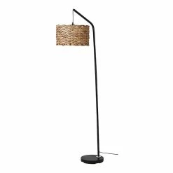 Offres đ Vivabita Lampadaire en rotin naturel pour salon 165 cm Citrine đ