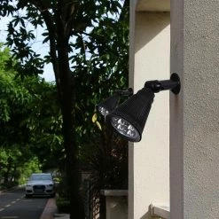 Remise 🎉 Lumisky Double spot solaire relié FAMILY SPIKY Noir Plastique 100LM ✨ -Optonica Soldes 3760093543323 2